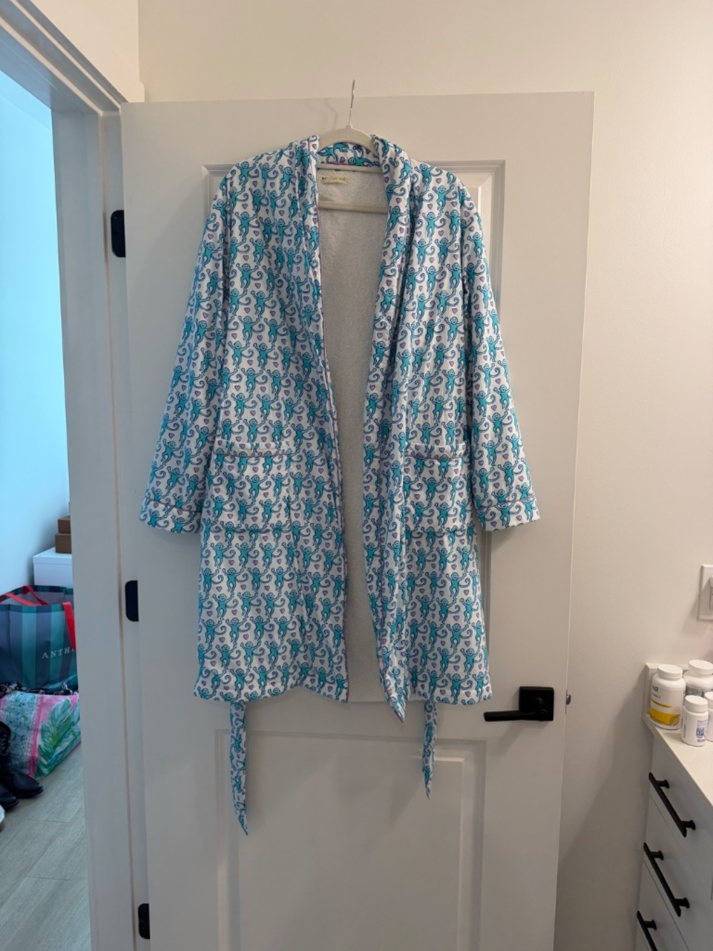 Roller Rabbit Lovely Monkey Cosmo Robe - Picture 3 of 12